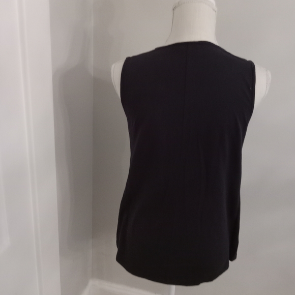 ANA BLACK EYELET TANK TOP SIZE S - Picture 3 of 3